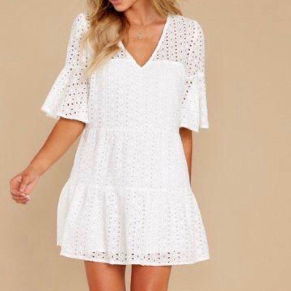White eyelet dress